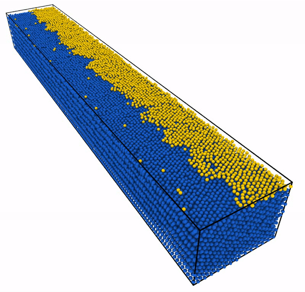 Capillary wave fluctuations of a rough surface step.