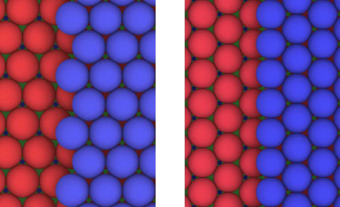 Atomic resolution of surface step directions.
